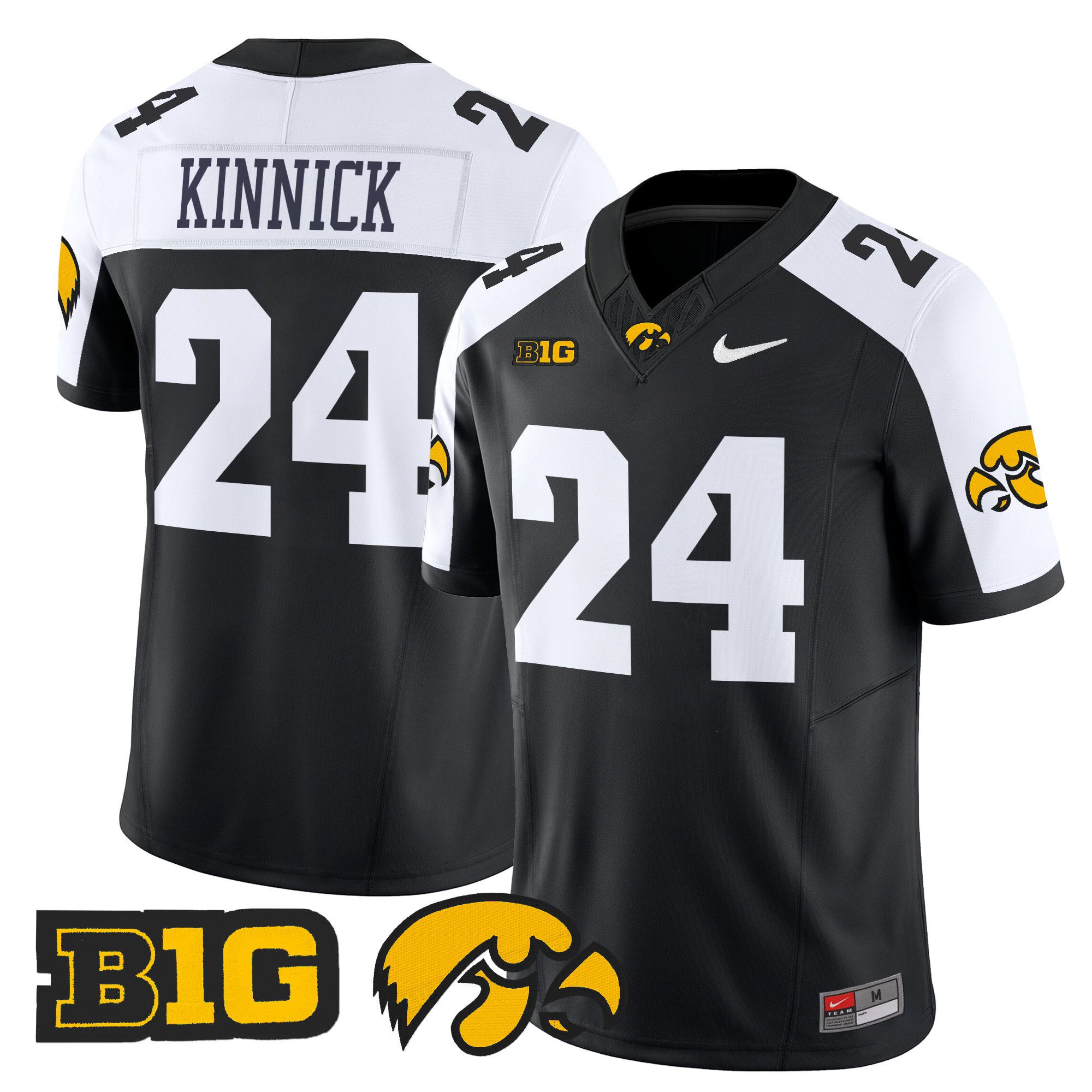 Men Iowa Hawkeyes #24 Kinnick Black Nike 2024 Vapor Limited NCAA Jersey